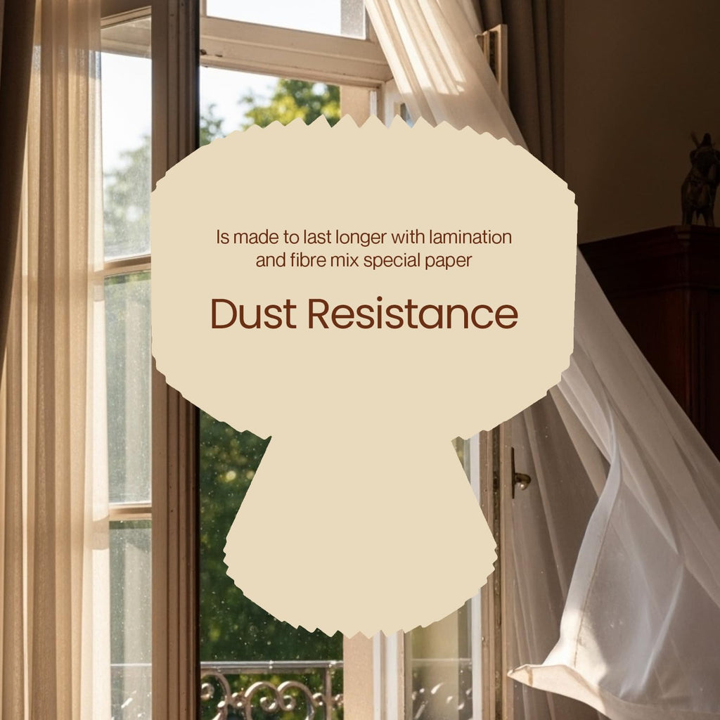 FIG Living Ori Table Lamp for Living Room Decoration, Bedroom, Study and Gifting | 32 cm Tall Origami Design Lampshade | Premium Laminated Paper - Dust and Water Resisant | Ambient Night Lamp