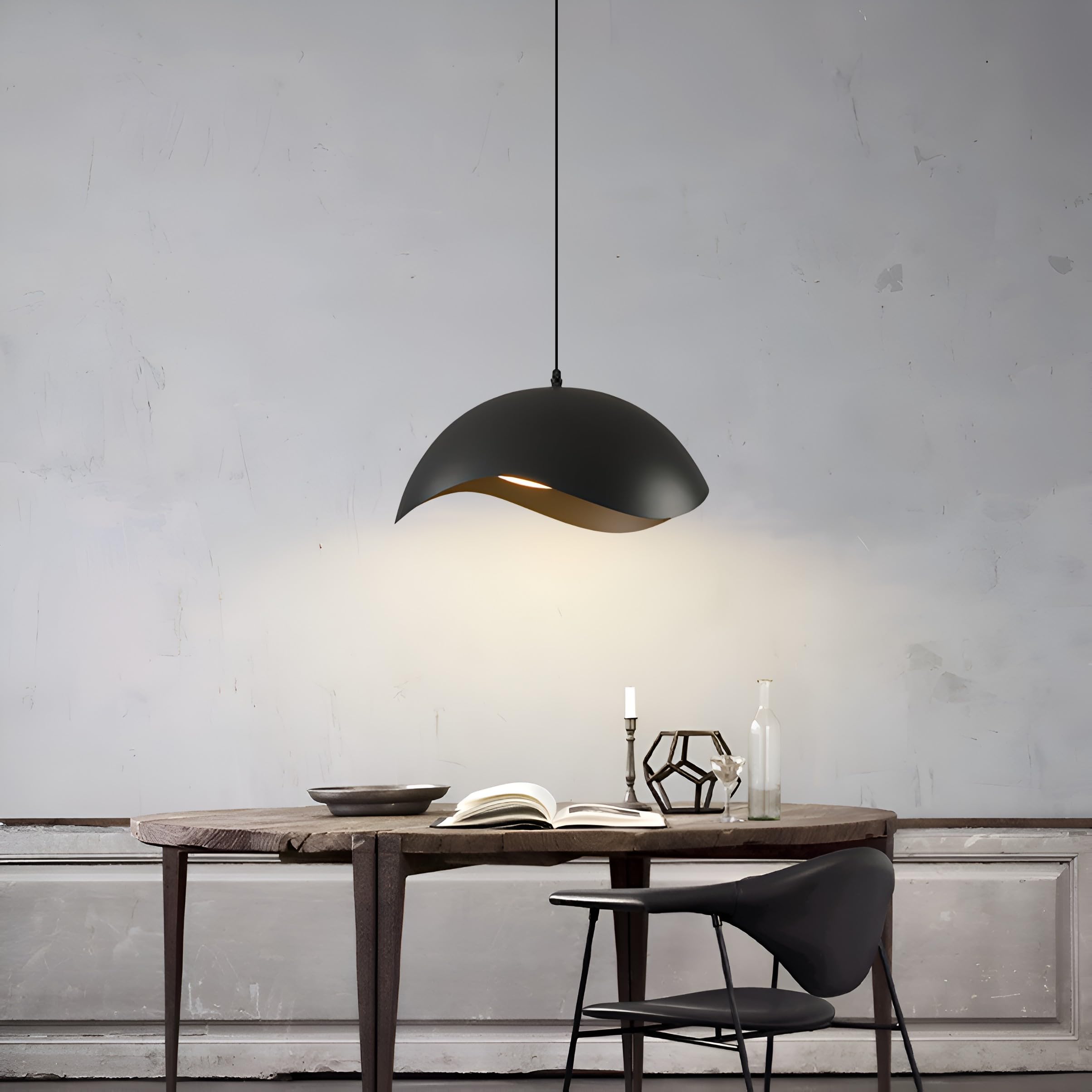 Smartway® - Black Genaro Hanging Ceiling Lamps Pendant Light for Bedroom| Living Room| Restaurants| Dining| Coffee Shop| Home and Office E27 Socket + (Bulb Not Included)