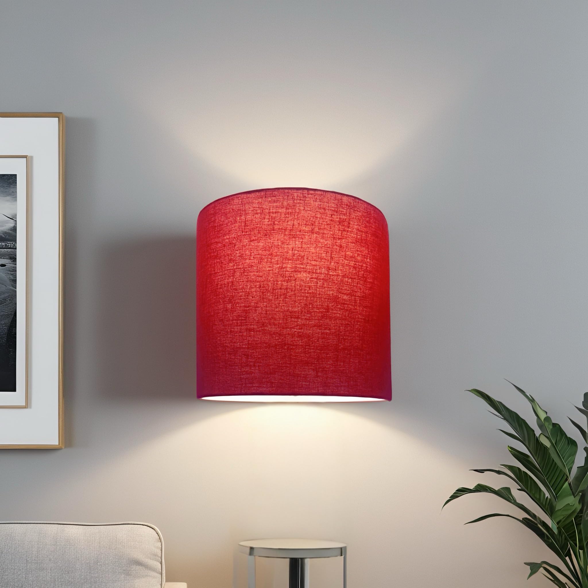 Handicraft Wall Lamp, Wall Lamps for Living Room and Home Plug-in Wall Sconce Lighting for Bedroom Bedside, Living Room, Kitchen, Hallway, Wall Mounted Light Fixtures (Jute)