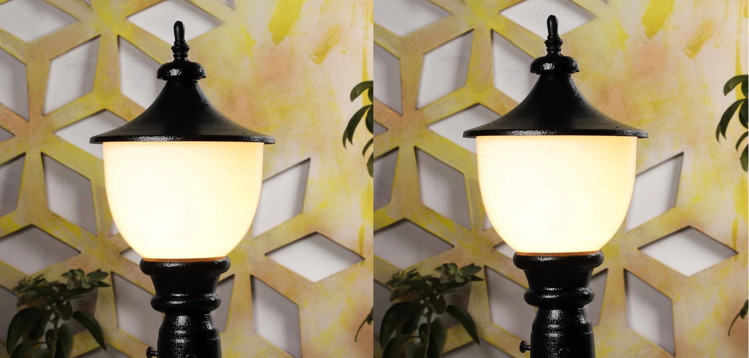 Outdoor Gate Light – Waterproof LED Pillar Lamp in Grey Finish Ideal for Entrance & Boundary (Pack of 2)