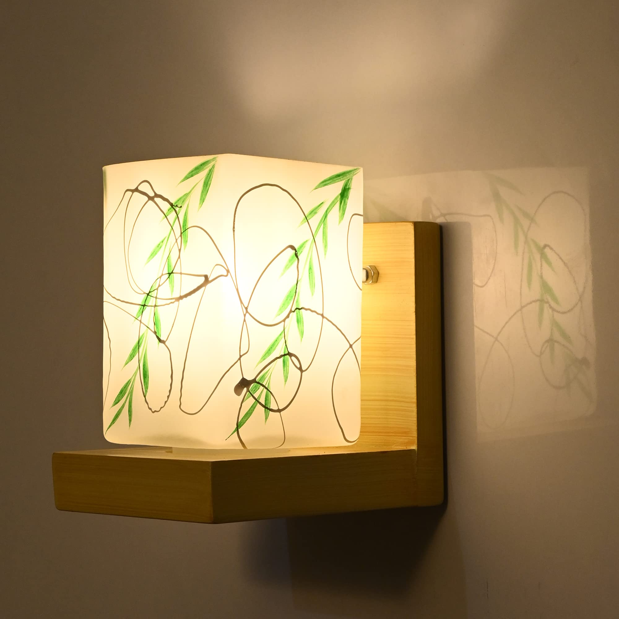 Mahganya Industries Designer Home Decorative Modern Wall lamp for Living Room, Bedside, Bedroom, Decorative Light for Indoor Application Without Bulb (Wood,) (Style 1) (Style1)