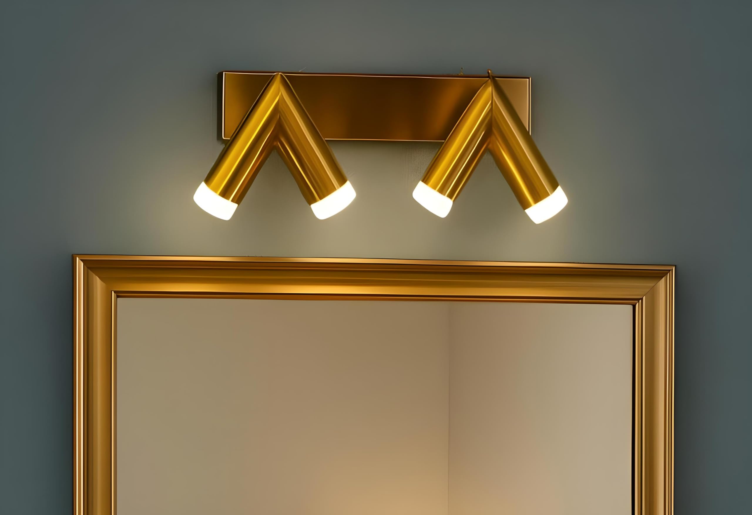 FILLISKA® 3 in 1 Double Wall spot/Picture/Display/Mirror Light with Adjustable Head and Colour Changing Function (RoseGold-397)