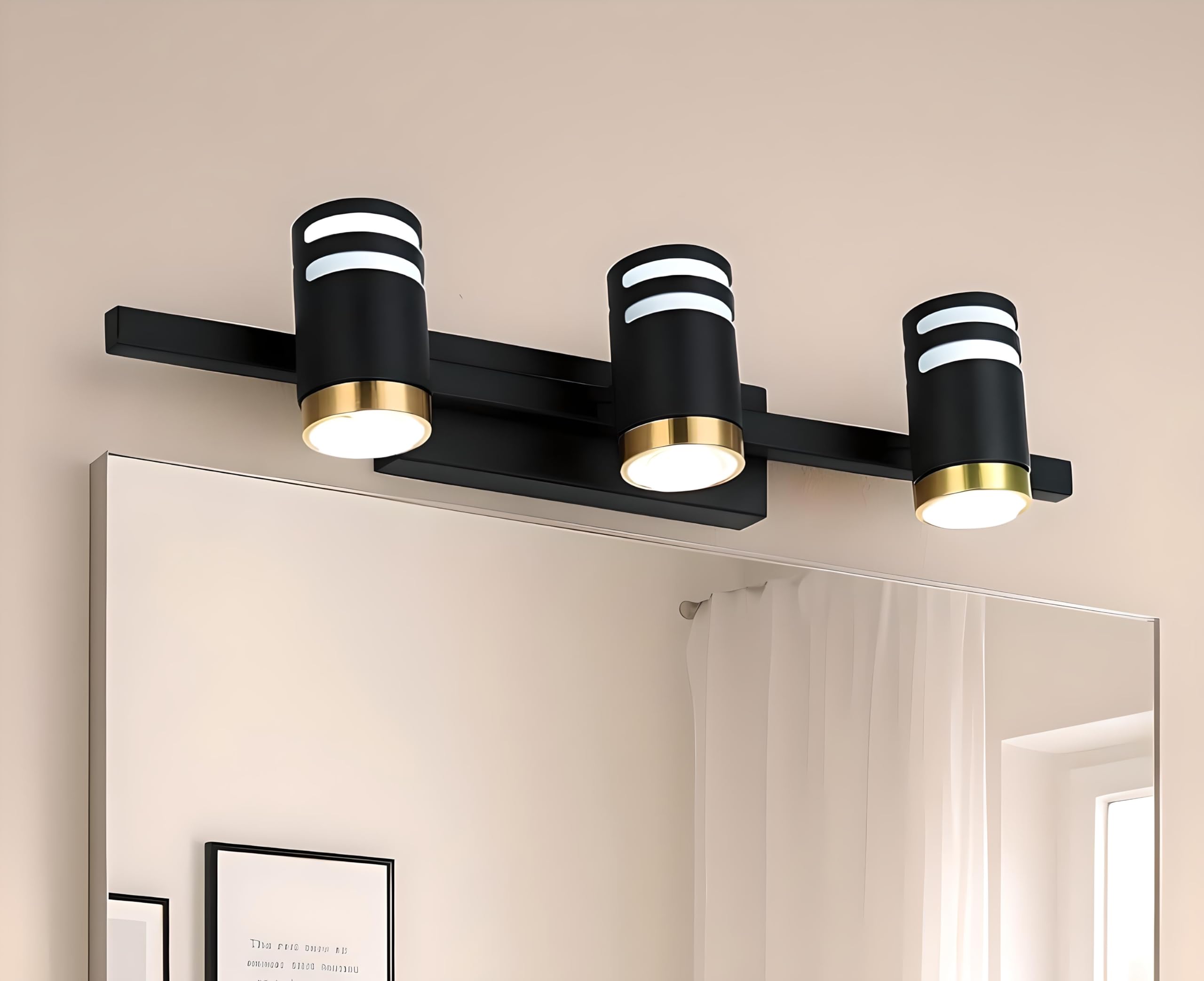 FILLISKA® 3 in 1 Double Wall spot/Picture/Display/Mirror Light with Adjustable Head and Colour Changing Function (RoseGold-397)