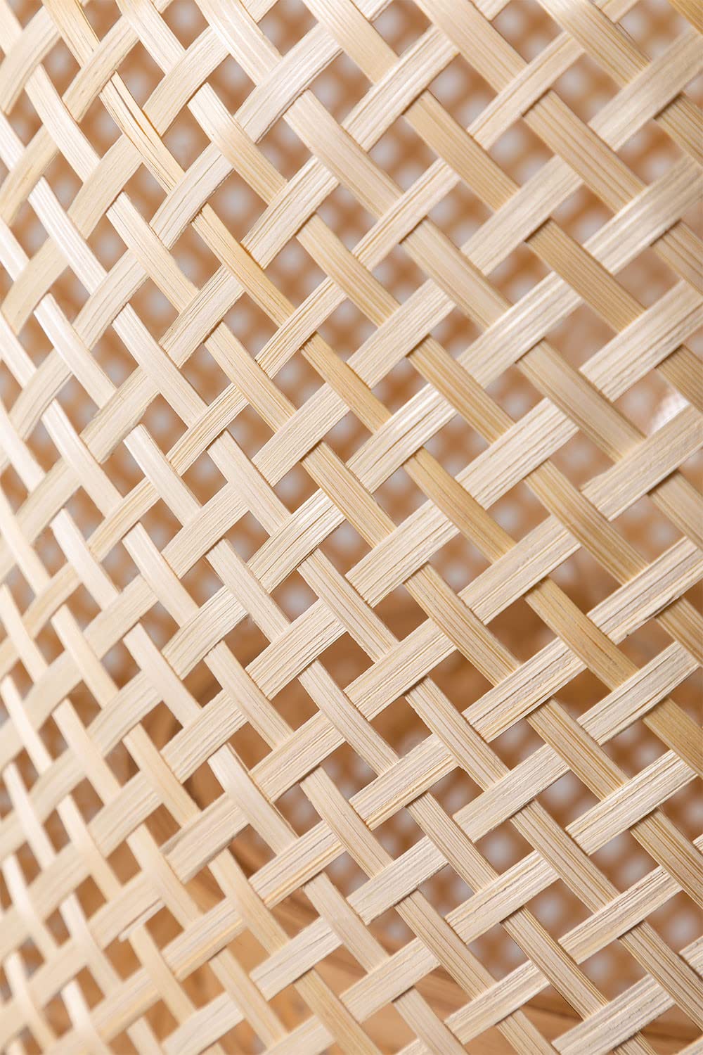 AKWAY Rattan Hanging lamp for Living Room | Bamboo Hanging Light for Bedroom | Cane Wicker Pendant lamp for Home Decoration (Bulb Not Included) (Bamboo Ceiling Lamp with Diffuser)