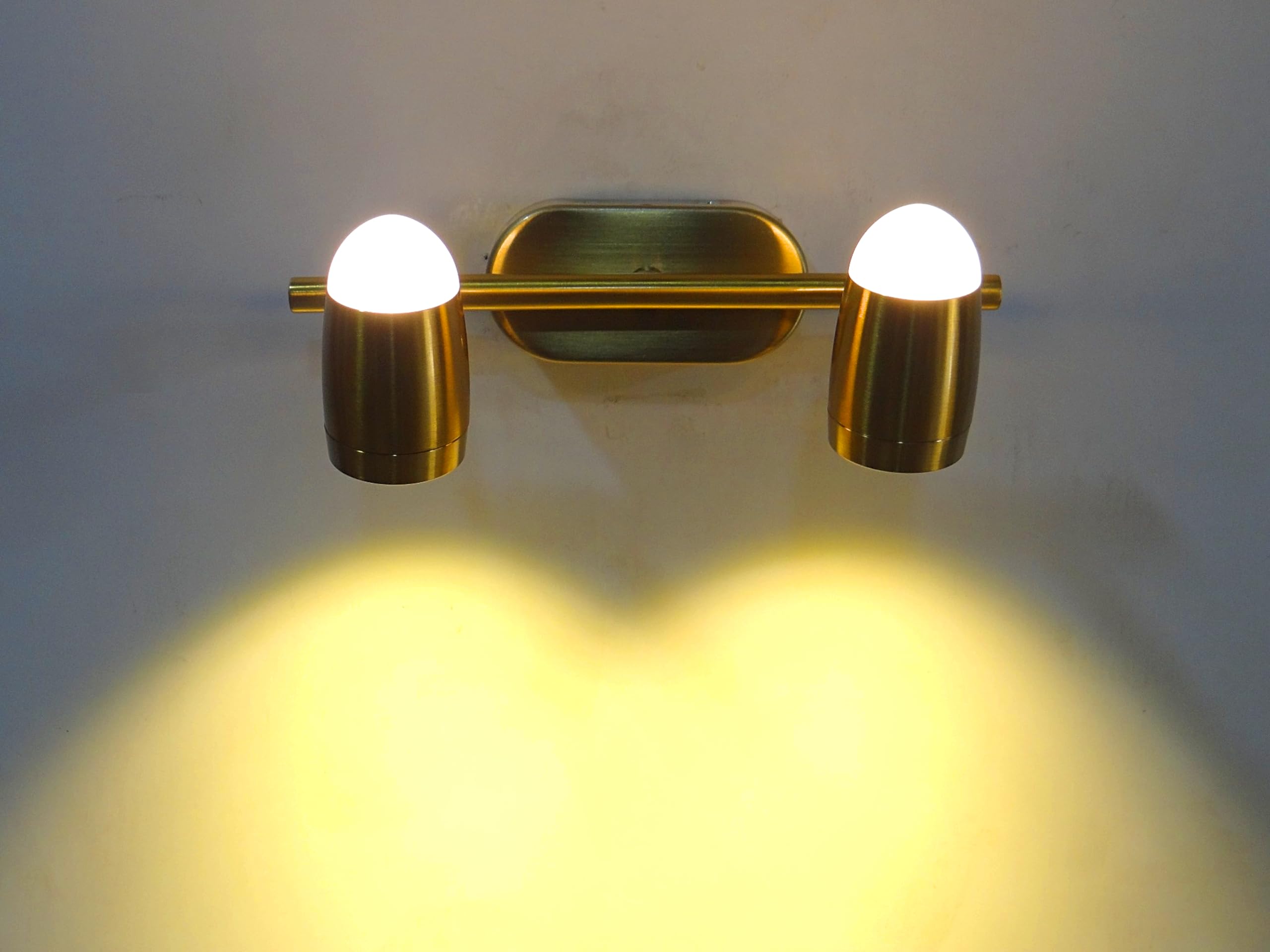 FILLISKA® 3 in 1 Double Wall spot/Picture/Display/Mirror Light with Adjustable Head and Colour Changing Function (RoseGold-397)