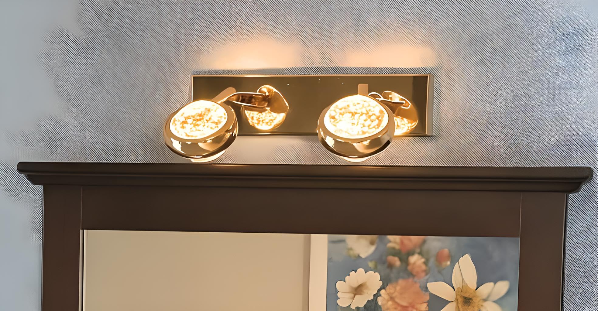 FILLISKA® 3 in 1 Double Wall spot/Picture/Display/Mirror Light with Adjustable Head and Colour Changing Function (RoseGold-397)