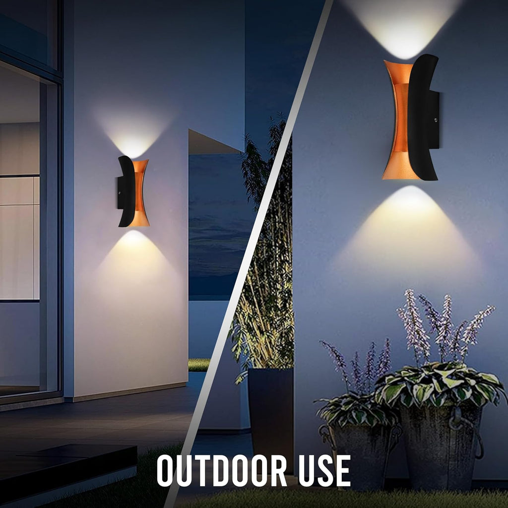 Gesto 10W Waterproof Led Wall Light for Home Decoration – Up Down 2-Way LED Wall Lamp | IP65 Outdoor Fancy Wall Lights for Balcony,Gate,Elevation,Garden,Patio | Decorative Wall Mount Light -Pack of 1
