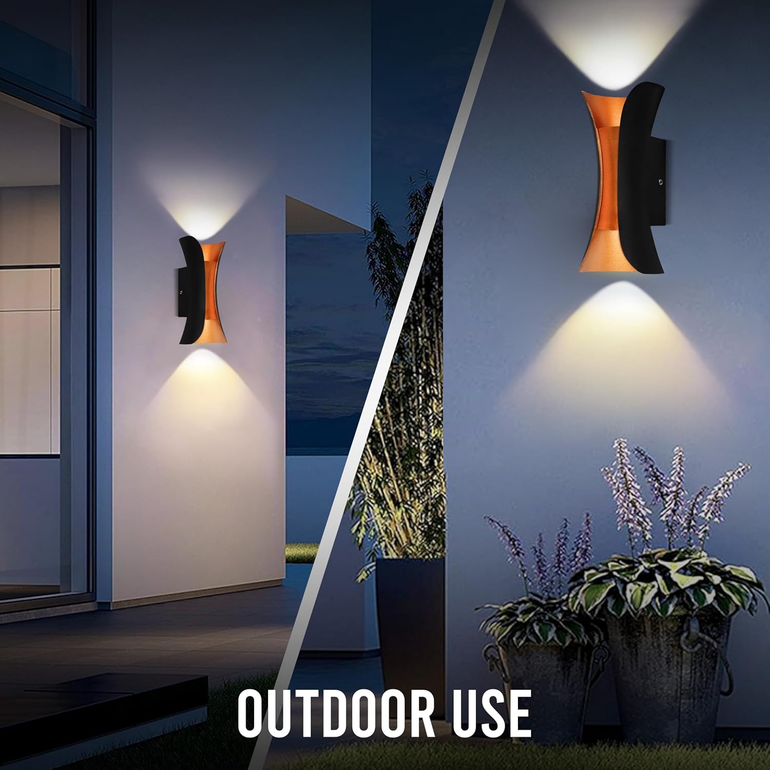 Gesto 10W Waterproof Led Wall Light for Home Decoration – Up Down 2-Way LED Wall Lamp | IP65 Outdoor Fancy Wall Lights for Balcony,Gate,Elevation,Garden,Patio | Decorative Wall Mount Light -Pack of 1