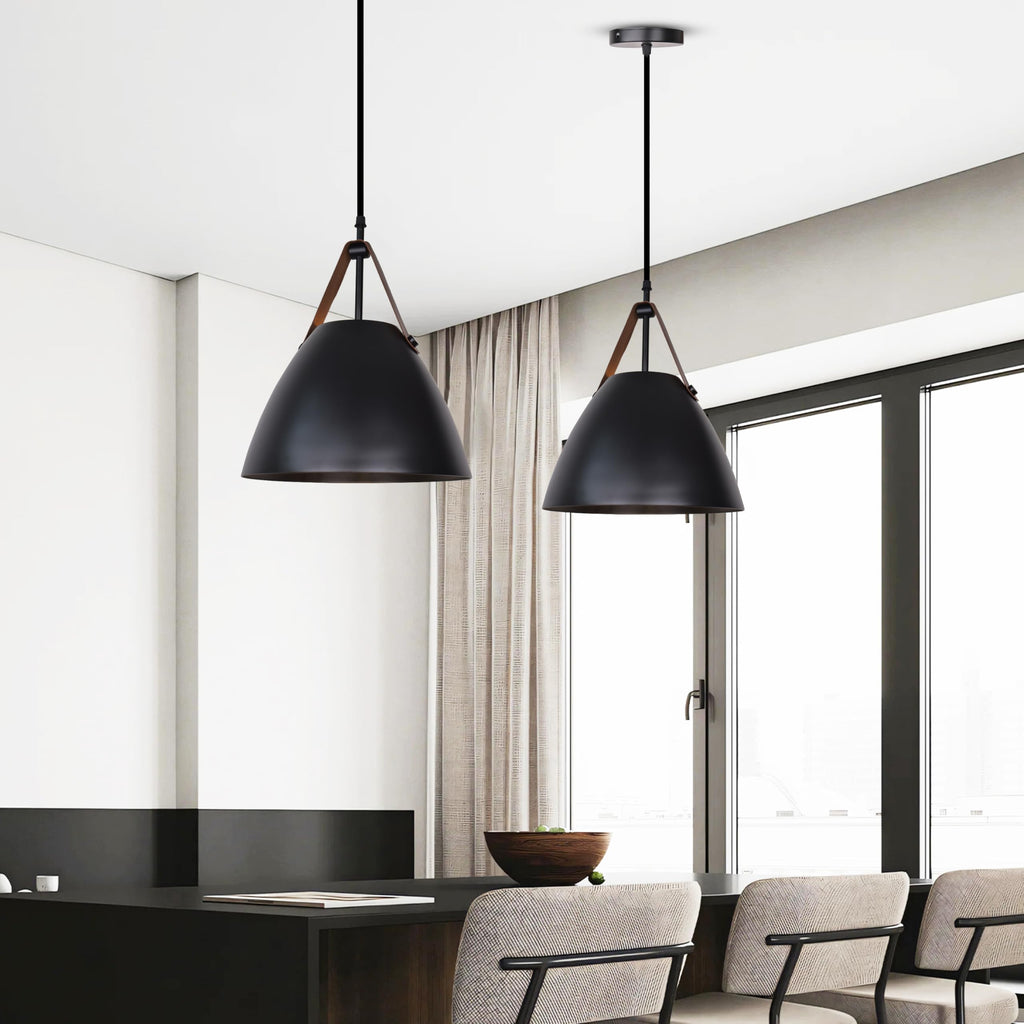 Smartway® - Black Genaro Hanging Ceiling Lamps Pendant Light for Bedroom| Living Room| Restaurants| Dining| Coffee Shop| Home and Office E27 Socket + (Bulb Not Included)