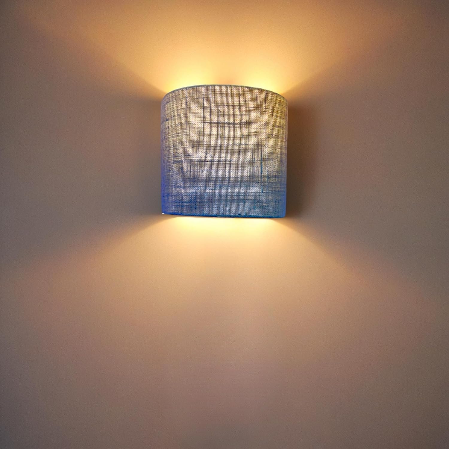 Handicraft Wall Lamp, Wall Lamps for Living Room and Home Plug-in Wall Sconce Lighting for Bedroom Bedside, Living Room, Kitchen, Hallway, Wall Mounted Light Fixtures (Jute)