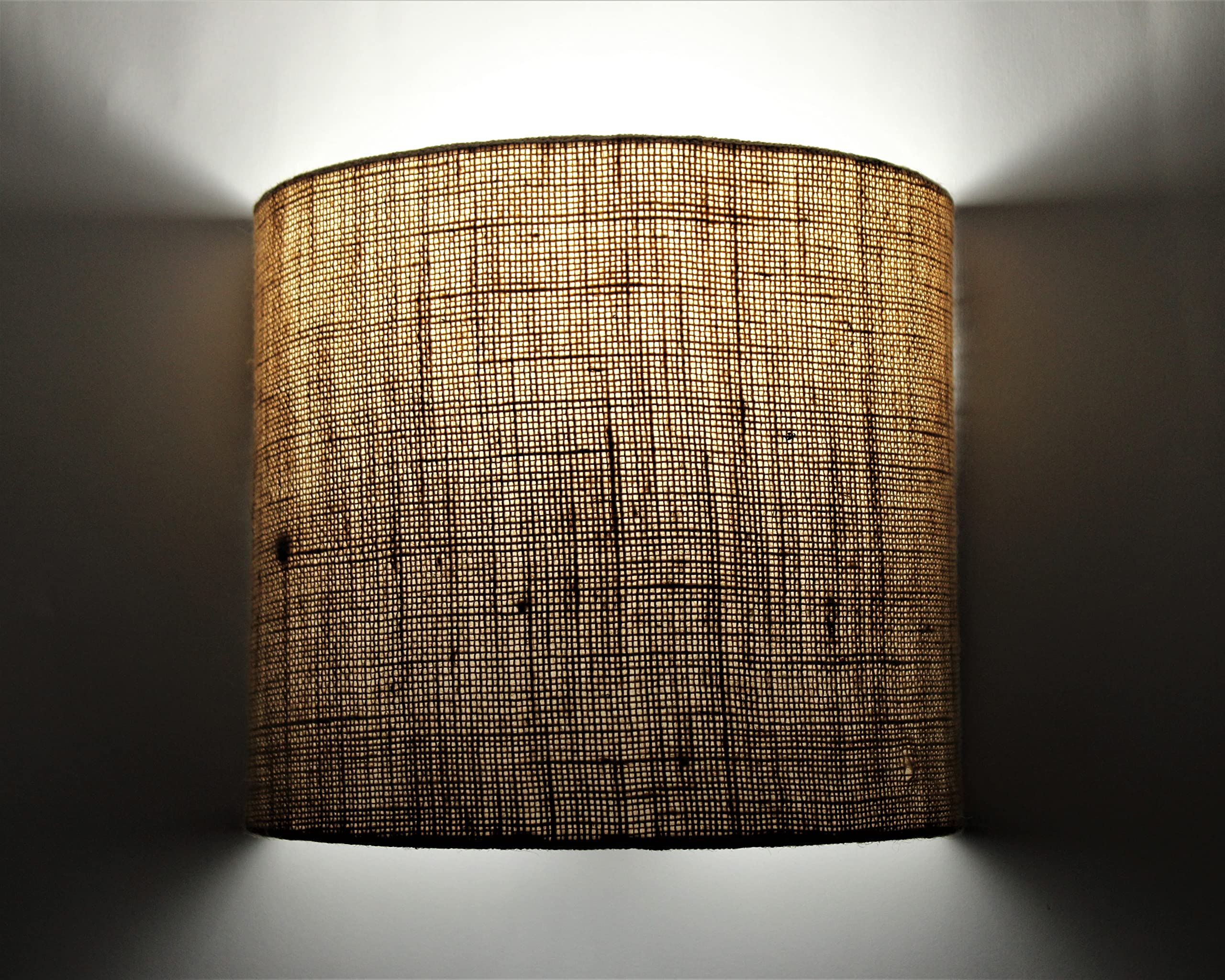 Handicraft Wall Lamp, Wall Lamps for Living Room and Home Plug-in Wall Sconce Lighting for Bedroom Bedside, Living Room, Kitchen, Hallway, Wall Mounted Light Fixtures (Jute)