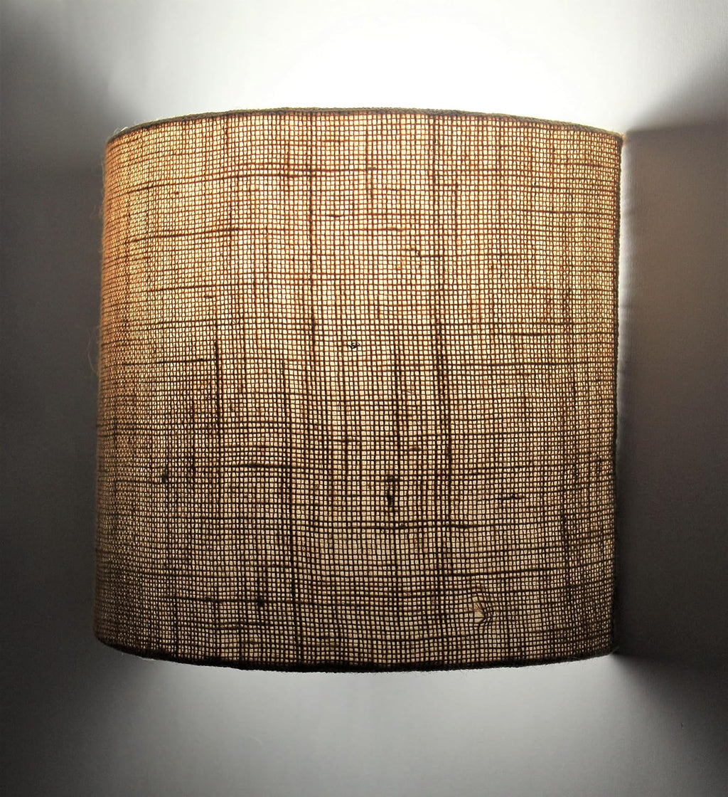 Handicraft Wall Lamp, Wall Lamps for Living Room and Home Plug-in Wall Sconce Lighting for Bedroom Bedside, Living Room, Kitchen, Hallway, Wall Mounted Light Fixtures (Jute)