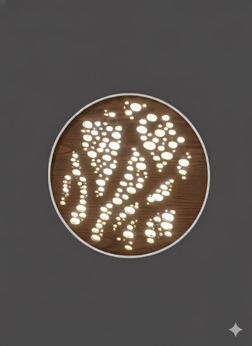 water lay wooden led wall light for bedroom ambience