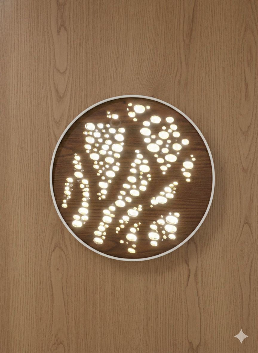 water lay wooden led wall light for bedroom ambience