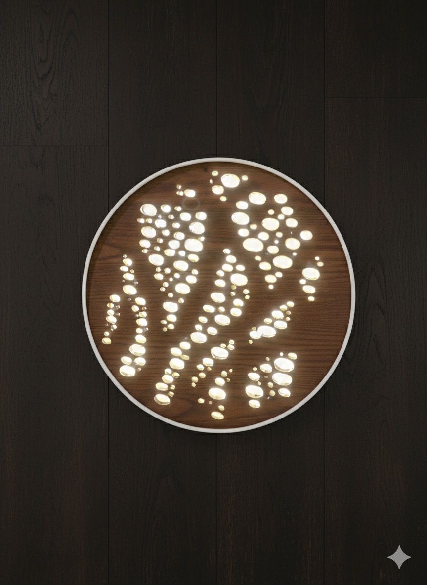 water lay wooden led wall light for bedroom ambience