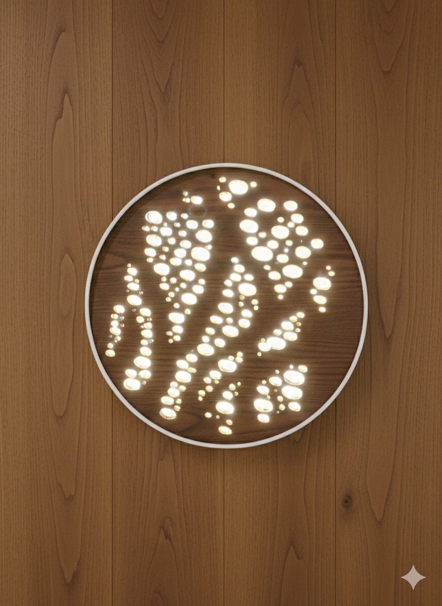 water lay wooden led wall light for bedroom ambience