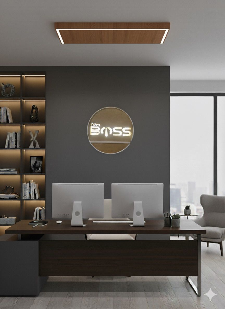 natural and beautiful natural wooden led office decor wall light