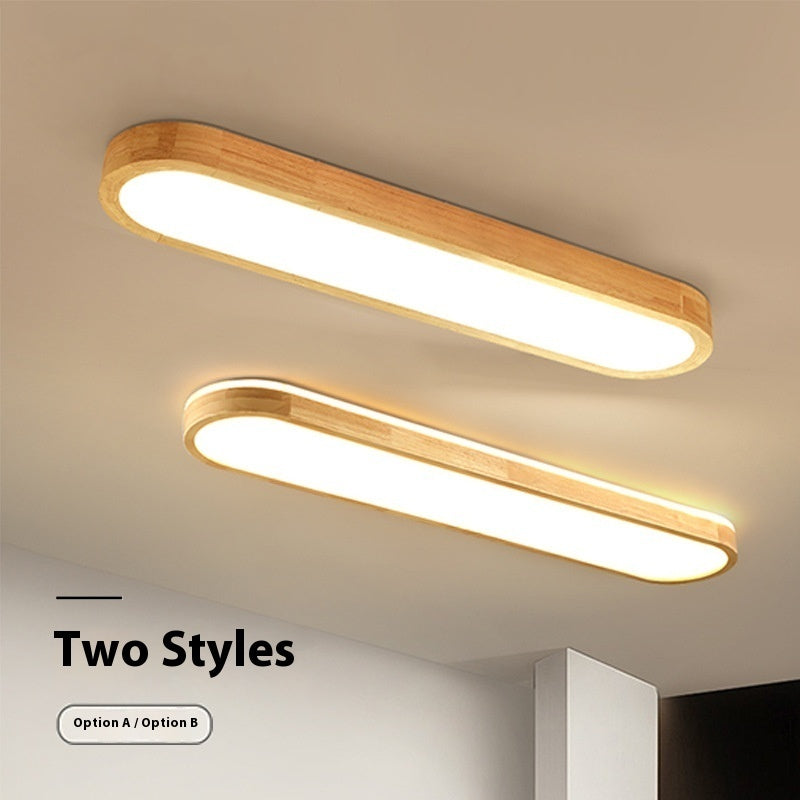 Puzzle Ceiling Lamp Strip Solid Wood Lamp